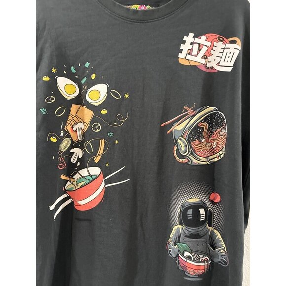 American Garage Black T-shirt Cotton Boxy Fit Print Tee - Unexplored Astronaut - Picture 3 of 8